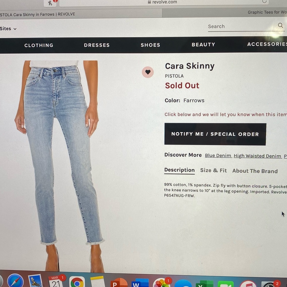Pistola Cara jeans
